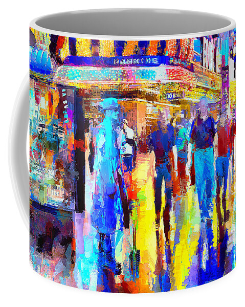 Street Mime Coffee Mug featuring the photograph Street Mime Entertainer, Las Vegas by Tatiana Travelways