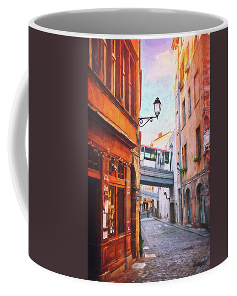 Lyon Coffee Mug featuring the photograph Street Scenes of Vieux Lyon France by Carol Japp