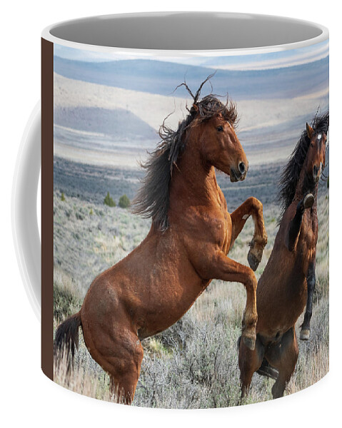 Wild Horses Coffee Mug featuring the photograph Strength by Mary Hone