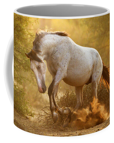 Stallion Coffee Mug featuring the photograph Striking Stallion. by Paul Martin