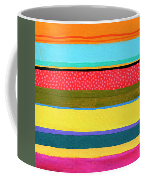Abstract Art Coffee Mug featuring the painting Stripe Study #6 by Jane Davies