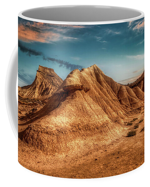 Bardenas Coffee Mug featuring the photograph Stroke Peak - Bardenas Reales by Micah Offman