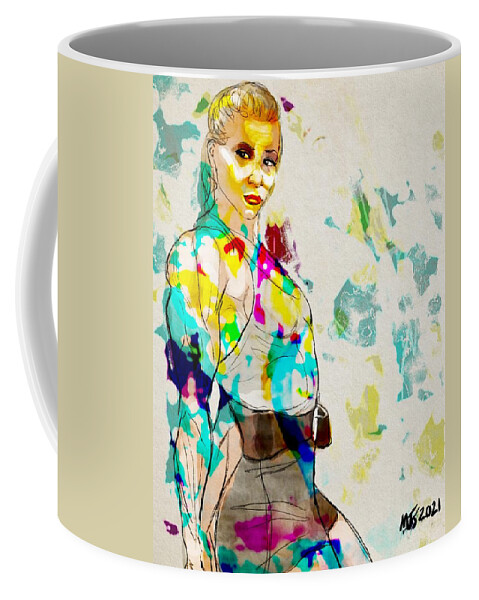 Portrait Coffee Mug featuring the digital art Strong and Beautiful by Michael Kallstrom