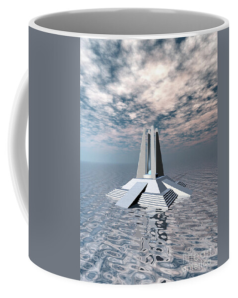 Atlantis Coffee Mug featuring the digital art Structural Tower of Atlantis by Phil Perkins