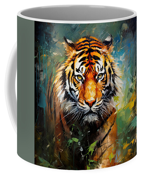 Tiger Coffee Mug featuring the photograph Sumatran by Lourry Legarde