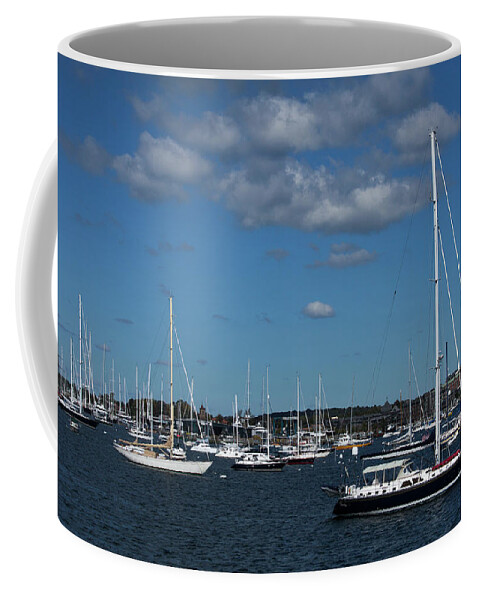 Newport Harbor Coffee Mug featuring the photograph Summer at the Harbor by Karol Livote