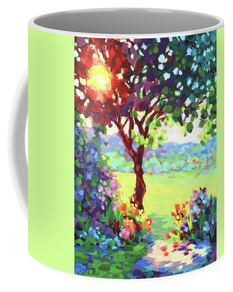 Landscape Coffee Mug featuring the painting Summer Color by Karen Ilari