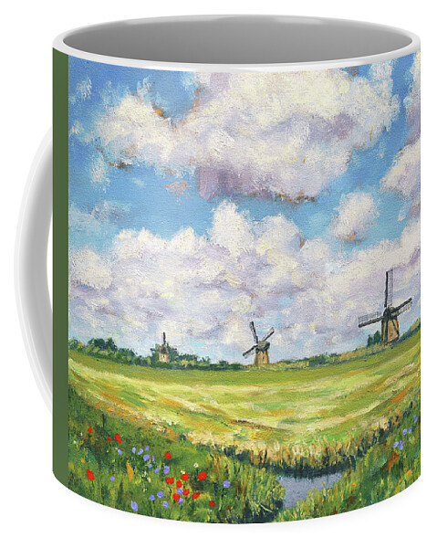 Holland Coffee Mug featuring the painting Summer Day in Holland by Maria Meester