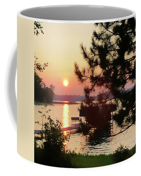 Lake Country Coffee Mug featuring the photograph Summer Dreams Sunset by Bonnie Follett