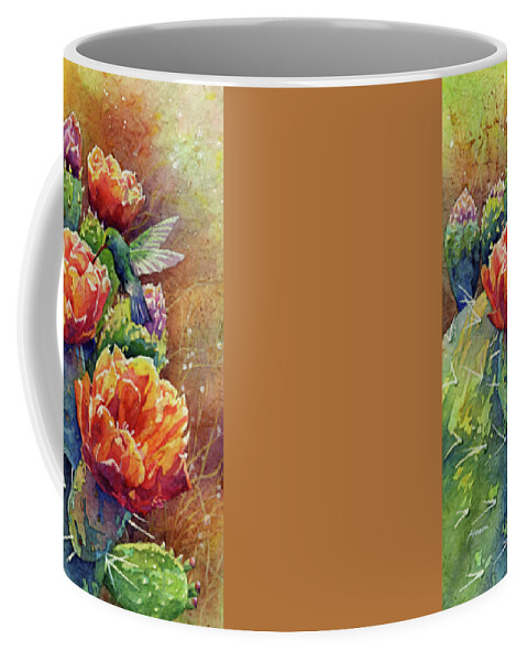 Cactus Coffee Mug featuring the painting Summer Hummer by Hailey E Herrera
