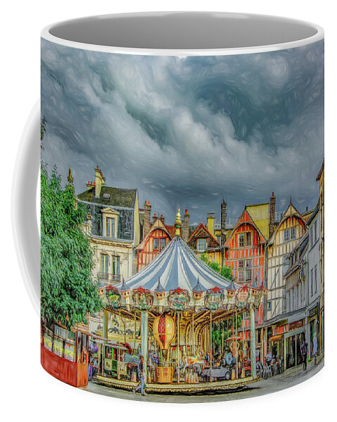 Troyes Coffee Mug featuring the photograph Summer in Troyes, France by Marcy Wielfaert