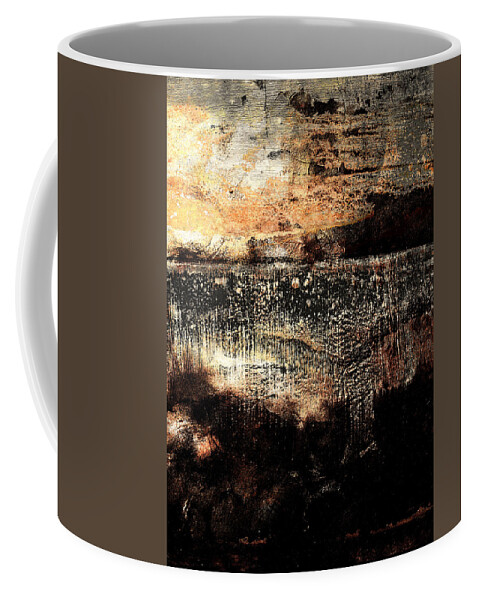 Abstract Coffee Mug featuring the painting Summer Love - Contemporary Abstract Warm Landscape Painting by Modern Abstract