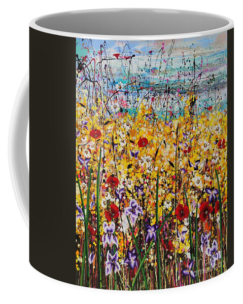 Flowers Coffee Mug featuring the painting Summer Loving #1 by Angie Wright