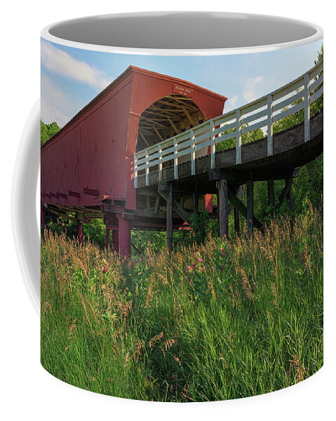 Iowa Coffee Mug featuring the photograph Summer Morning at Roseman Bridge by Kristen Wilkinson