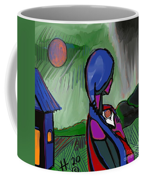  Coffee Mug featuring the digital art Summer Storm by Hans Magden