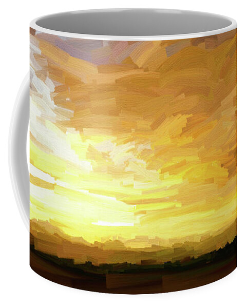 Summer Sunset In Colorado Coffee Mug featuring the digital art Summer Sunset in Colorado by Patricia Awapara