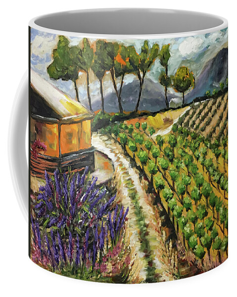Temecula Coffee Mug featuring the painting Summer Vines by Roxy Rich