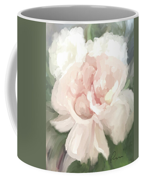 Flowers Coffee Mug featuring the digital art Summertime Blooms 03-Ramona Murdock Art by Ramona Murdock