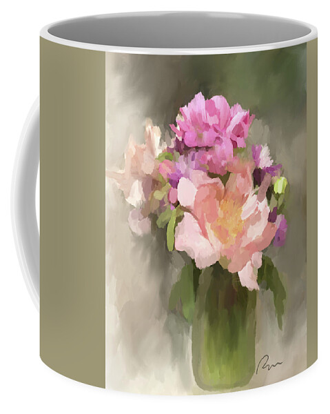 Flowers Coffee Mug featuring the digital art Summertime Blooms 06-Ramona Murdock Art by Ramona Murdock