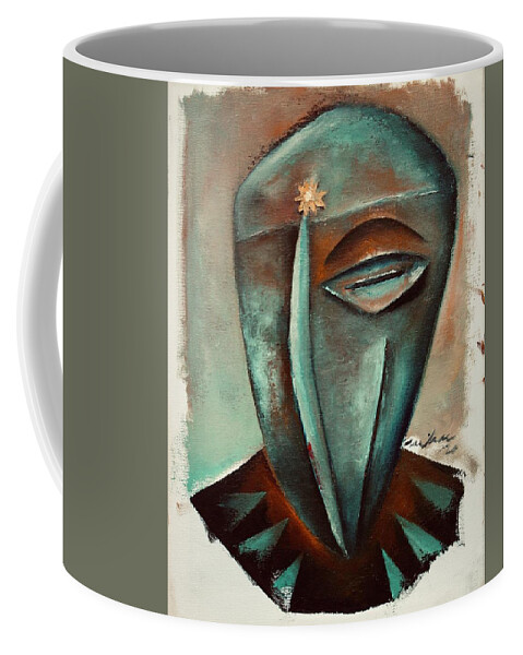Sun Ra Coffee Mug featuring the painting Sun Abaude / as to Sun Ra by Martel Chapman