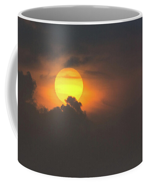 Clouds Coffee Mug featuring the photograph Sun popping into clouds by Andrew Lalchan