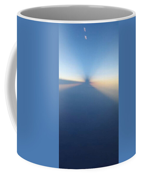 All Coffee Mug featuring the digital art Sun Rays from a Plane 2 KN44 by Art Inspirity