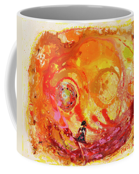 Sunbeams Ii Coffee Mug featuring the painting Sunbeams II by Cherie Salerno