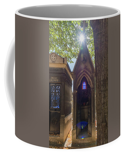 Sunburst Coffee Mug featuring the photograph Sunburst over Tomb by Liz Albro