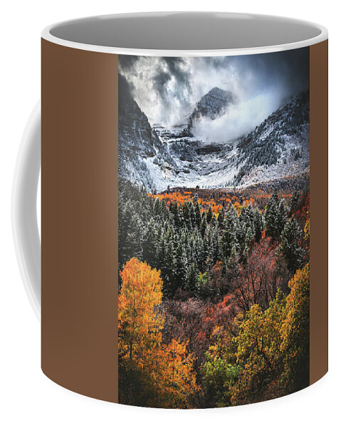 American Coffee Mug featuring the photograph Sundance Fire and Ice, Utah - Vertical by Abbie Matthews