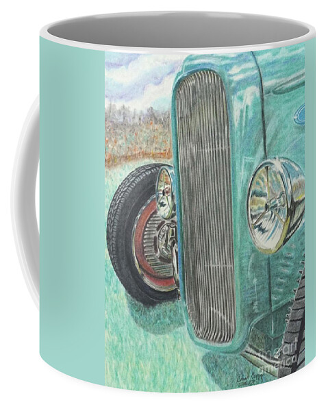 Wall Art Coffee Mug featuring the pastel Sunday Best by Chris Naggy