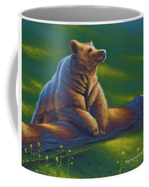 Acrylic Coffee Mug featuring the painting Sunday Morning by Timothy Stanford