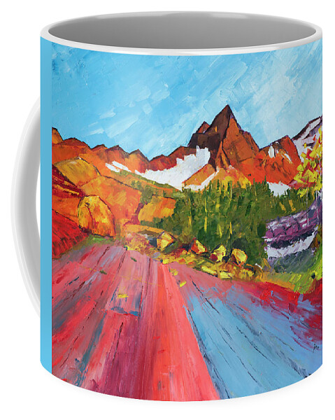 Landscape Coffee Mug featuring the painting Sundial Peak Utah by Mark Ross