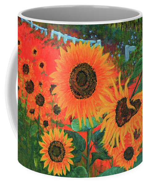 Sunflower Coffee Mug featuring the painting Sunflower Life by Jeanette French