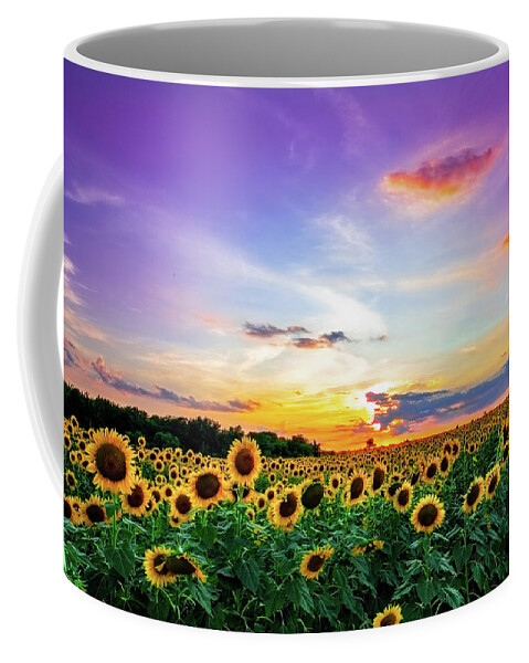 Sunflower Coffee Mug featuring the photograph Sunflower Sunset II by KC Hulsman