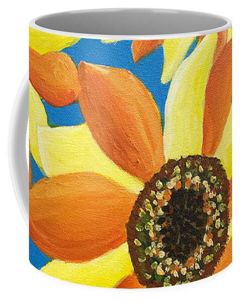 Sunflower Coffee Mug featuring the painting Sunflowers Five by Christina Wedberg