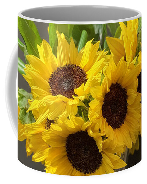 Sunflowers Coffee Mug featuring the photograph Sunflowers from my Brother by Juliette Becker