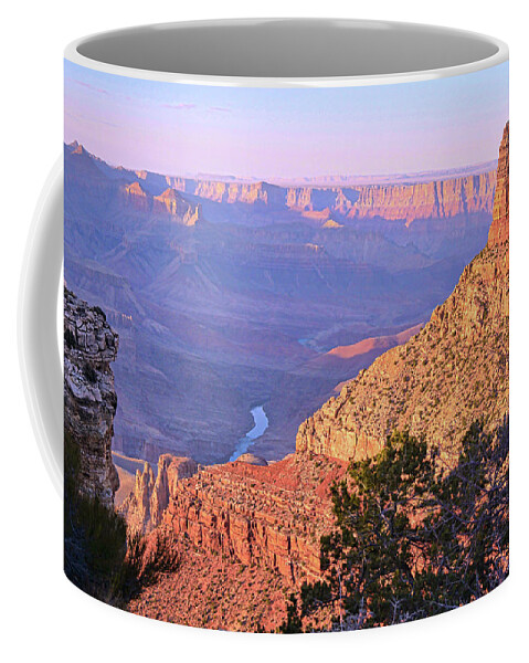 Painted Cliffs Coffee Mug featuring the photograph Sunlit Painted Cliffs, Grand Canyon Arizona by Chance Kafka