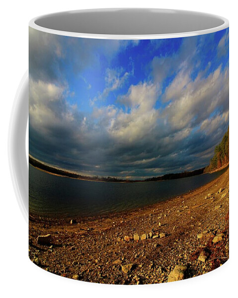 Landscape Coffee Mug featuring the photograph Sunny Shore by Mary Walchuck