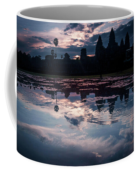 Battambang Coffee Mug featuring the photograph Sunrise at Angkor Wat by Arj Munoz