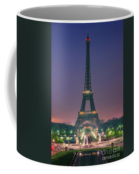 Europe Coffee Mug featuring the photograph Sunrise in Paris with the Eiffeltower by Henk Meijer Photography