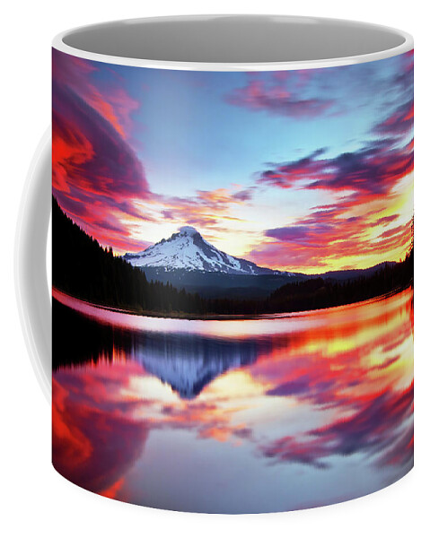 Mount Hood Coffee Mug featuring the photograph Sunrise on the Lake by Darren White