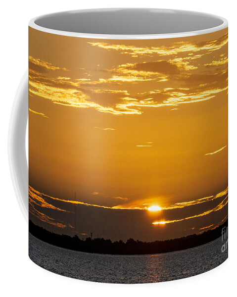 Sunrise Coffee Mug featuring the photograph Sunrise over Old Tampa Bay in Safety Harbor Florida by L Bosco