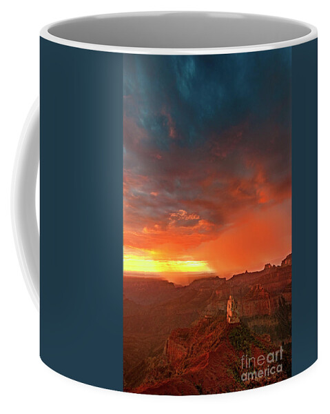 North America Coffee Mug featuring the photograph Sunrise Storm Point Imperial North Rim Grand Canyon NP Arizona by Dave Welling
