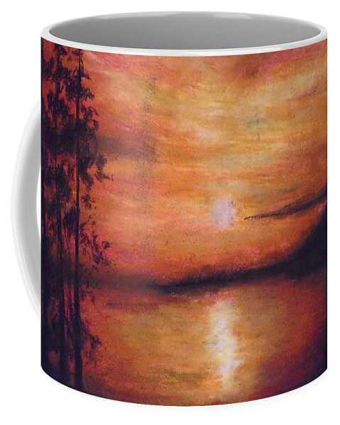 Sunset Coffee Mug featuring the painting Sunset Addiction by Jen Shearer