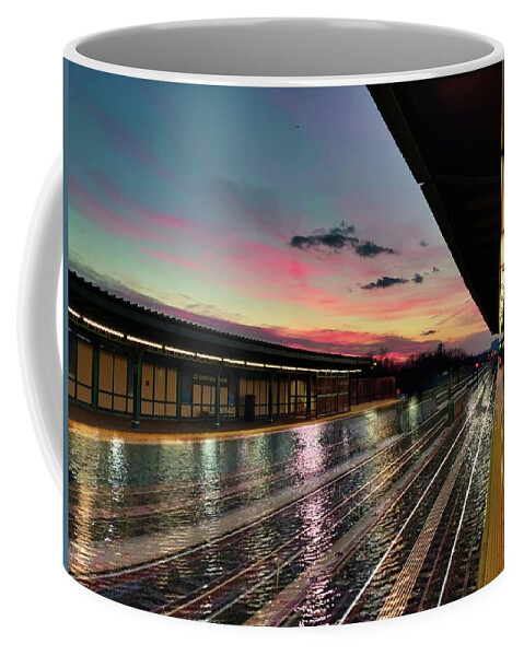 Queens Coffee Mug featuring the photograph Sunset at 88th St. by Carol Whaley Addassi