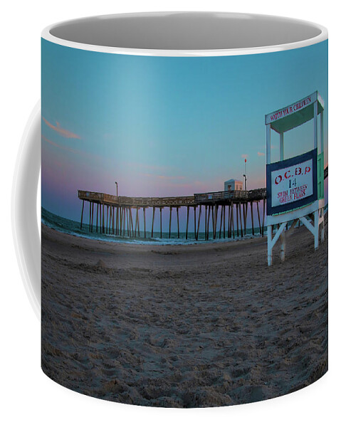 Ocean City Coffee Mug featuring the photograph Sunset at Fourteenth Street Pier by Kristia Adams