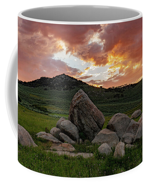 Sunset Coffee Mug featuring the photograph Sunset at Onion Reservoir by Ron Long Ltd Photography