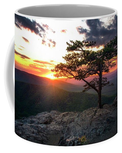 Blue Ridge Parkway Coffee Mug featuring the photograph Sunset at Ravens Roost by Andy Crawford