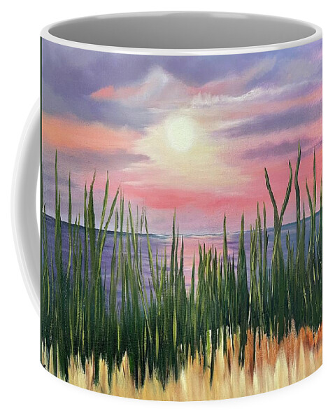 Sunset Coffee Mug featuring the painting Sunset At The Curve by Lisa White