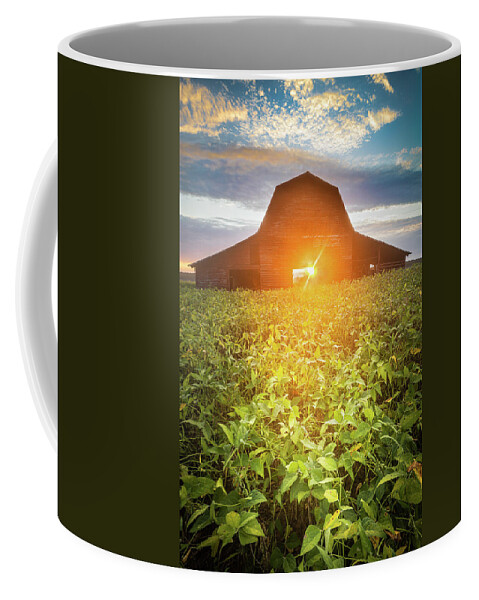 Barn Coffee Mug featuring the photograph Sunset At The Old Barn by Jordan Hill